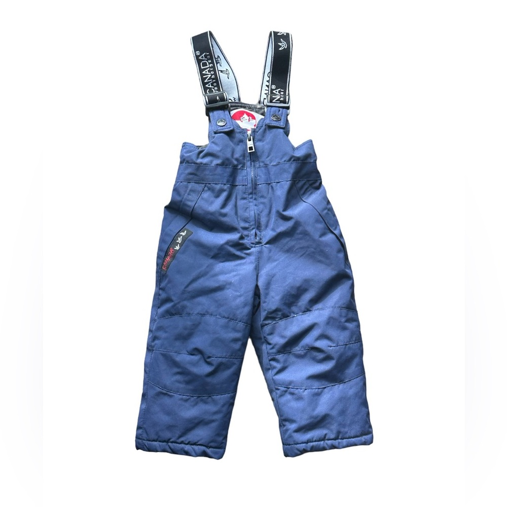 CANADA Weathergear Toddler Snow Pants/Bibs  w/ Suspenders - Navy Blue - Size 12M